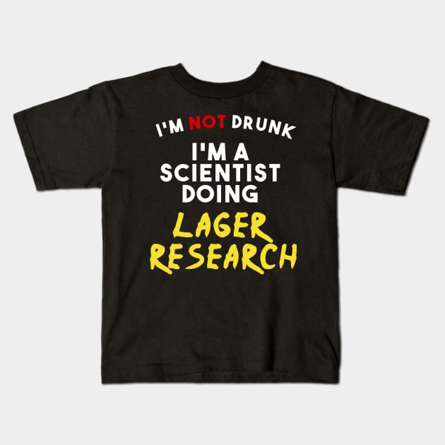I love beer lager research funny present Kids T-Shirt by Captain-Jackson